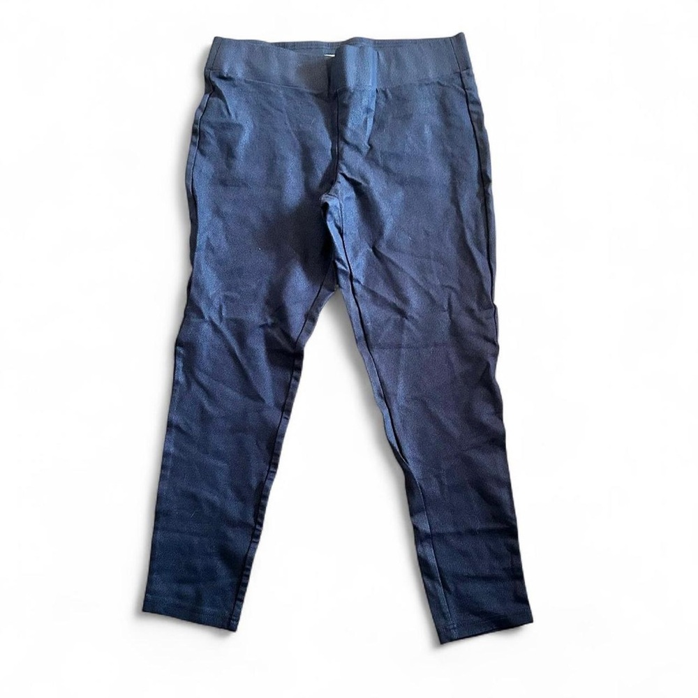 Loft elegant blue-grey textured legging pants